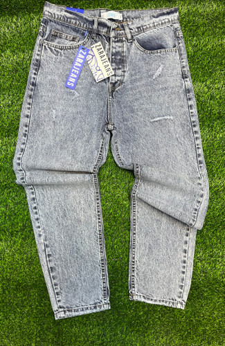 شلوار جین مردانه مام فیت زارا | پارچه پنبهای با شست سنگ خشک